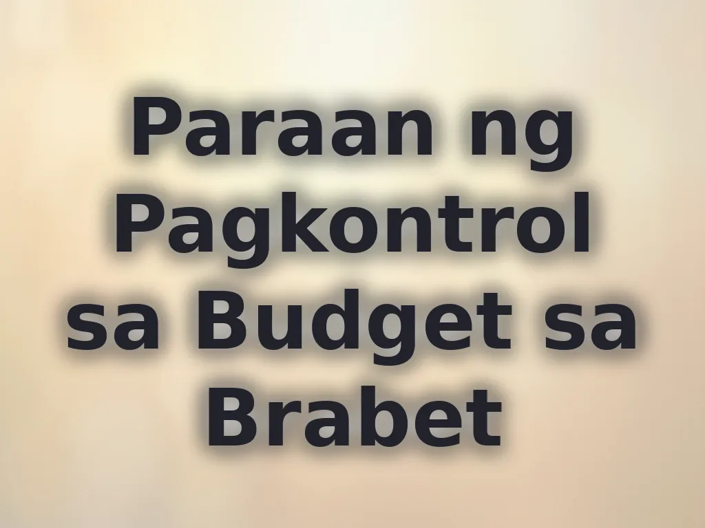Budget Management